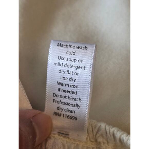 Goa Japna Babydoll Sundress Beachwear M Cream Crochet Lightweight Made in India - Picture 8 of 8